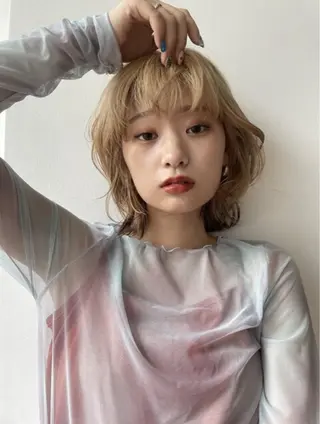 ミディアム 𝘕𝘰𝘯🪄🫧 〜うる艶カラー〜のヘアスタイル