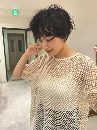 ショート パーマ パーマ特化 フシキサトシのヘアスタイル