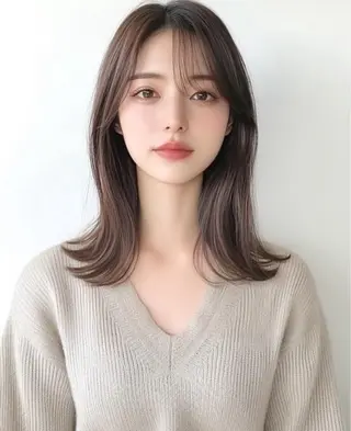 ミディアム VLOW nex the salon所属・韓国風/髪質改善/ ナガヤアキラのヘアスタイル