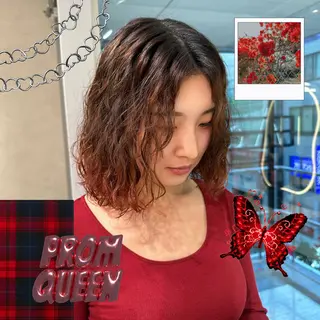 ミディアム パーマ hollo原宿所属・パーマ/ハイトーン 🎀Rumiのヘアスタイル