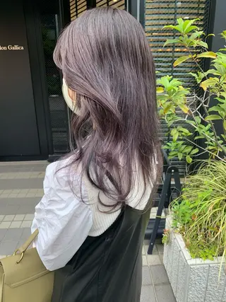セミロング ラベンダー/レイヤー スタイル🤎mamiのヘアスタイル