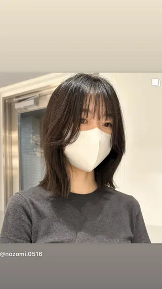 ミディアム ୨୧柔らかいカラー nozomi ୨୧のヘアスタイル