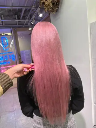 ロング カラー 🪸ハイトーンカラー エクステmisakiのヘアスタイル