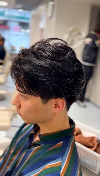 ショート パーマ メンズ 🔮メンズ縮毛矯正 毛流れパーマ💎竹永のヘアスタイル