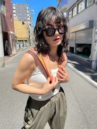 セミロング パーマ 【お洒落パーマ】 Elme　肥塚康汰郎のヘアスタイル