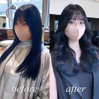 ロング カラー レイヤー/顔周り /透明感🩶高橋大のヘアスタイル