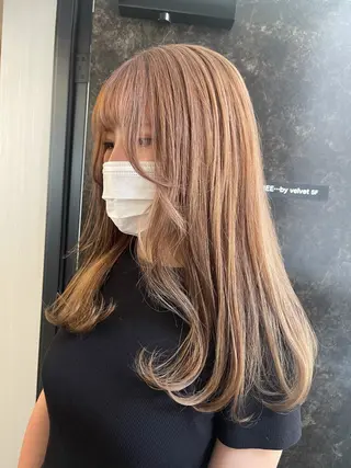 セミロング カラー 博多ブリーチ /Ririkaのヘアスタイル