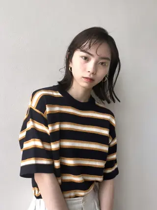 セミロング パーマ カラー yelm ［official］のヘアスタイル