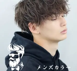 ミディアム カラー メンズ KEEN creative hair所属・きょーすけ 💈barberのヘアスタイル