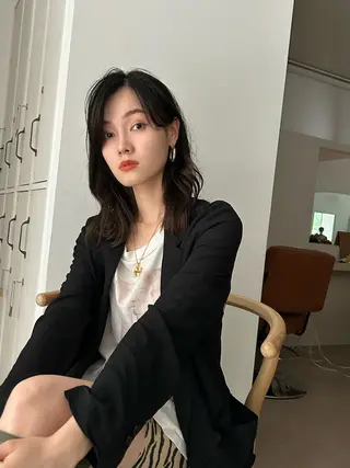 セミロング カラー パーマ メンズヘア/透明感 カラー/ayatoのヘアスタイル