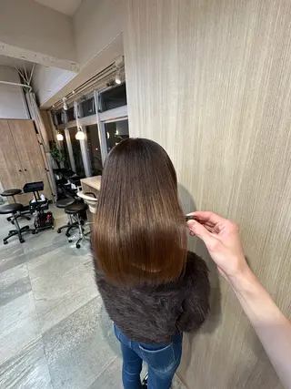 セミロング 縮毛矯正/髪質改善 古賀歩のヘアスタイル
