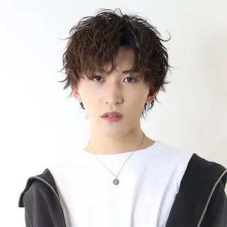 ショート カラー パーマ メンズ メンズパーマ 西條真治のヘアスタイル