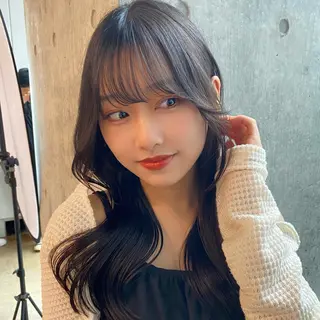ロング カラー SALOWIN原宿AROA店所属・顔まわり神カット✂︎ 齋藤雄大【原宿】のヘアスタイル