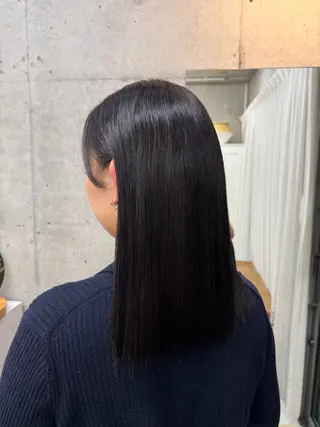 セミロング カラー 透明感カラー yuraのヘアスタイル