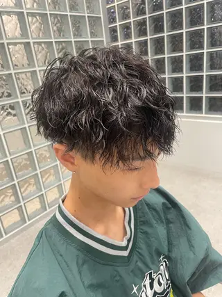 パーマ メンズ 無料ショートモデル 募集中❗️秋山ひらいのヘアスタイル