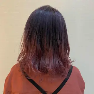 セミロング カラー 🟢NEGi🟣 🫧髪質改善のヘアスタイル