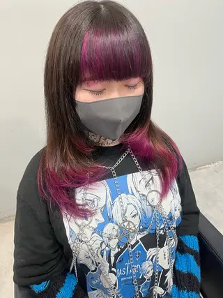 セミロング カラー 🎀透明感 カラー🎀ミズキのヘアスタイル