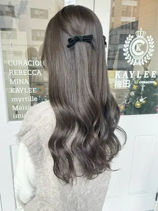 セミロング カラー ヘアアレンジ nonoka 😺🤍のヘアスタイル