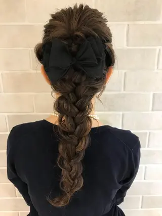 カラー パーマ ヘアアレンジ 艶髪カラー&ウルフ フルカワ ヒロズミのヘアスタイル