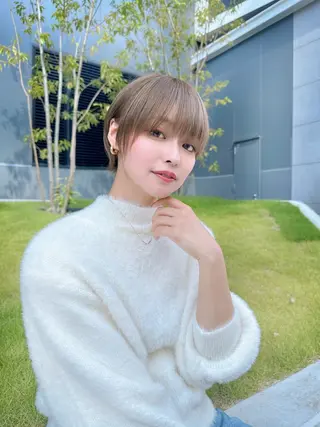 ショート カラー ブリーチなし/暖色/ 透明感/ririkaのヘアスタイル