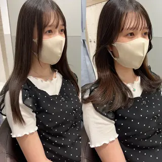 セミロング 韓国モテhair🍑 momoのヘアスタイル