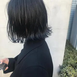 ミディアム ヤスドミ ケイスケのヘアスタイル