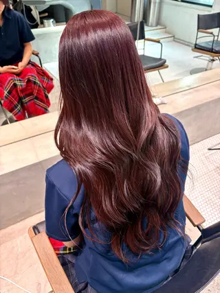 ロング カラー ユウナ🎀暖色/オリ ーブカラー/レイヤーのヘアスタイル