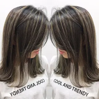 ミディアム カラー ヘアアレンジ BANK'S hair所属・💐ケラチン 髪質改善寺坂雄飛💐のヘアスタイル