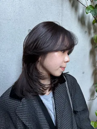 ミディアム カラー 似合わせカット /パーマ岡本淳平のヘアスタイル