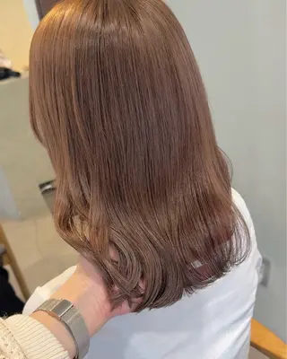 セミロング カラー ayaka♡ 柔らかカラーのヘアスタイル