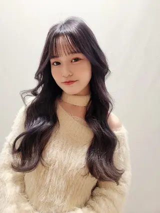 ロング カラー Nanako。/韓国 ヘア/顔周りカットのヘアスタイル