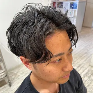 パーマ メンズ 柴田泰秀sotti. 髪質改善/ブリーチのヘアスタイル