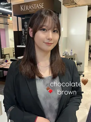 ミディアム カラー trico心斎橋 ナツミのヘアスタイル