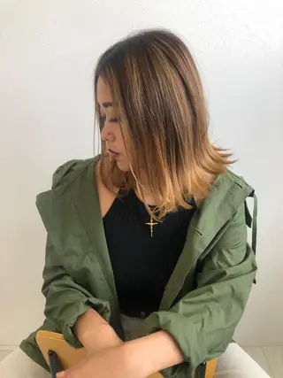 ミディアム 韓国🇰🇷ボブ✂︎ レイヤー✂︎三吉明人のヘアスタイル