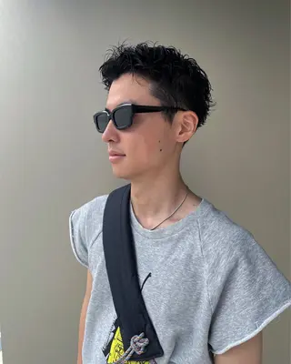 ショート カラー パーマ メンズ 吉田一輝 外国人パーマのヘアスタイル