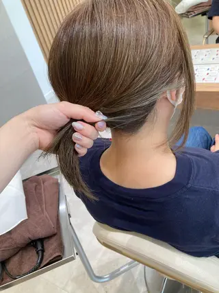 ミディアム カラー 一ノ瀬 蘭のヘアスタイル