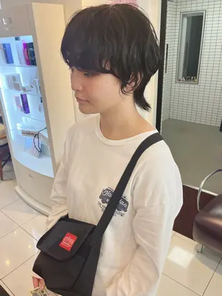 ミディアム パーマ アレンジ&ショート 💙YUKINOのヘアスタイル