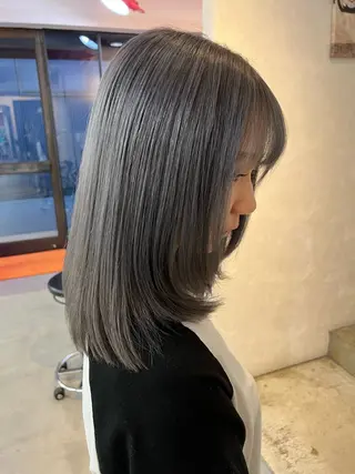 セミロング カラー box mico. mutsumiのヘアスタイル