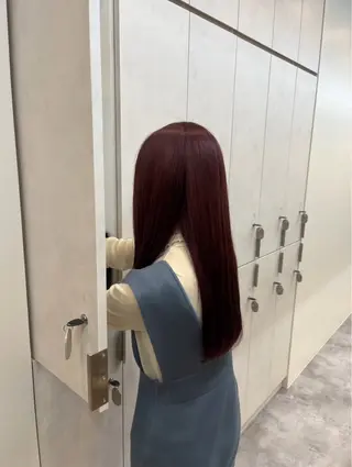 ロング カラー ひより🩷韓国ヘアー _髪質改善カラーのヘアスタイル
