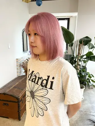 ミディアム カラー 🩷ハイトーン透明感 レイヤー🩷ユリカのヘアスタイル