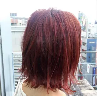 ショート カラー パーマ ヘアアレンジ ナツメダ ダイキのヘアスタイル