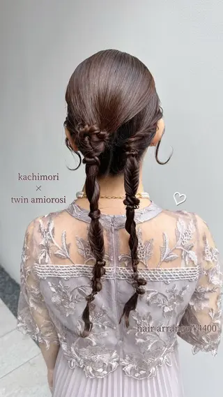 ロング ヘアアレンジ 🫧ブリーチなし 透明感カラーゆん🫧のヘアスタイル