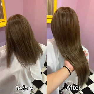 ロング シール＋ちび編み込み エクステ梅田🐨のヘアスタイル