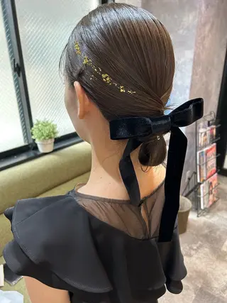 セミロング ヘアアレンジ 飯塚 沙衣のヘアスタイル