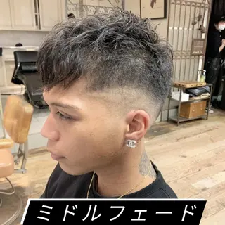 ショート メンズ Hair make ONE  008所属・メンズ/フェード/ バーバー/盛山大地のヘアスタイル