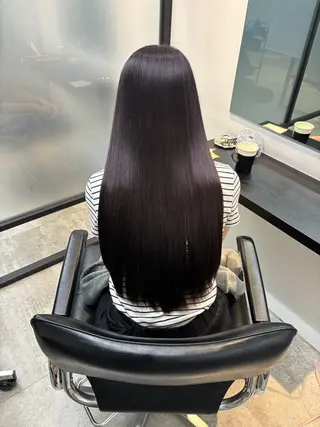 ロング 髪質改善♡ 保坂汐音のヘアスタイル