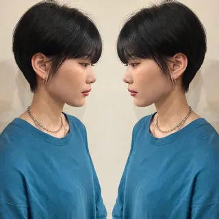 ショート カラー 京都大人女性ショート 徒歩1分/秋山のヘアスタイル