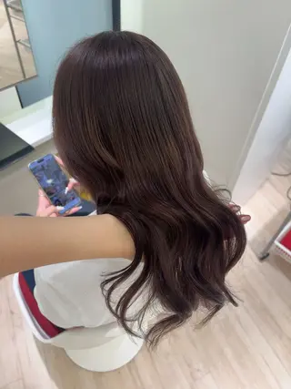 ロング カラー ParveMix 岡本えりかのヘアスタイル