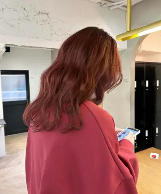 ロング カラー カットモデルレイヤー 暖色カラー モカ🎶のヘアスタイル