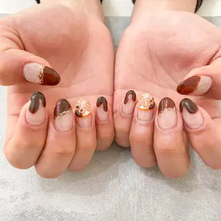 ネイル ゴテゴテ💙ワンホン リオナのネイルデザイン